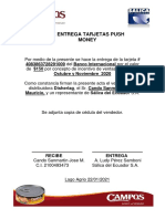 Actas de Entrega Tarjetas Octubre y Noviembre