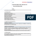 Ficha de Monitoreo Del Proyecto de Expresión Transformadora