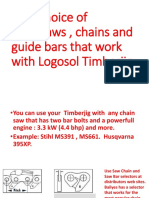 Your Choice of Chainsaws, Chains and Guide Bars That Work With Logosol Timberjig
