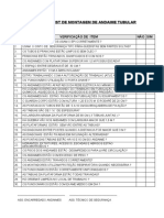 Checklist montagem andaime tubular