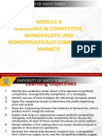 Module 6B - Managing in Monopolistic Markets