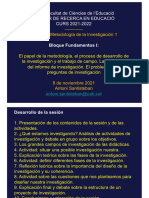 UAB. Facultat de Ciències de L'educació Màster de Recerca en Educació CURS 2021-2022