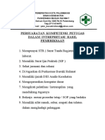 8.1.1.3 Persyaratan Kompetensi Petugas