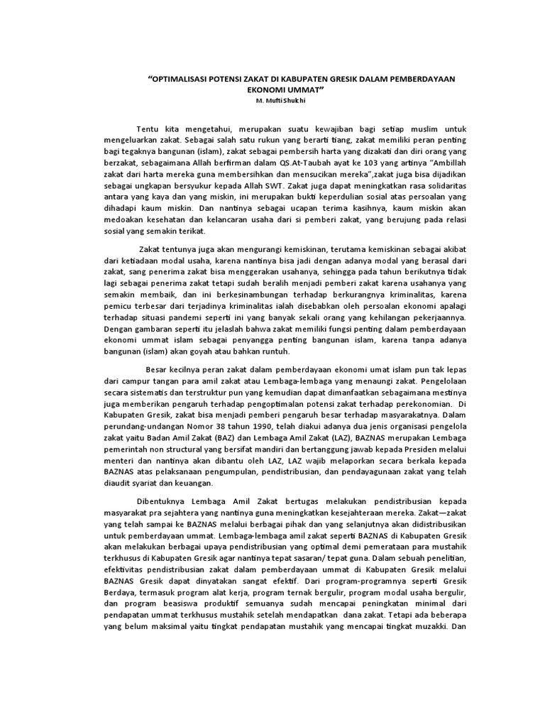 Essay Zakat | PDF