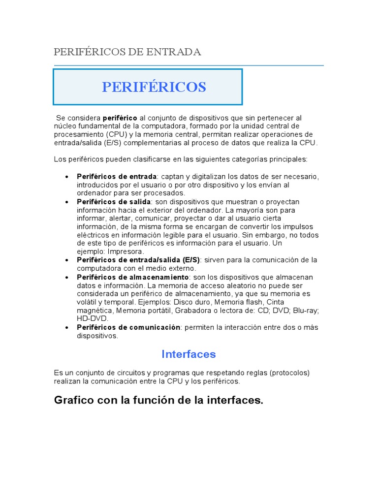 TSC - TEORIA N3 - Informatica | PDF | Periférico | Hardware de la ...