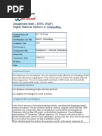 Assignment Brief - BTEC (RQF) Higher National Diploma in Computing