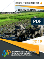 Kecamatan Cigemblong Dalam Angka 2018
