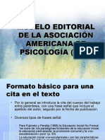 Modelo Editorial de La Asociación Americana de Psicología (Apa)