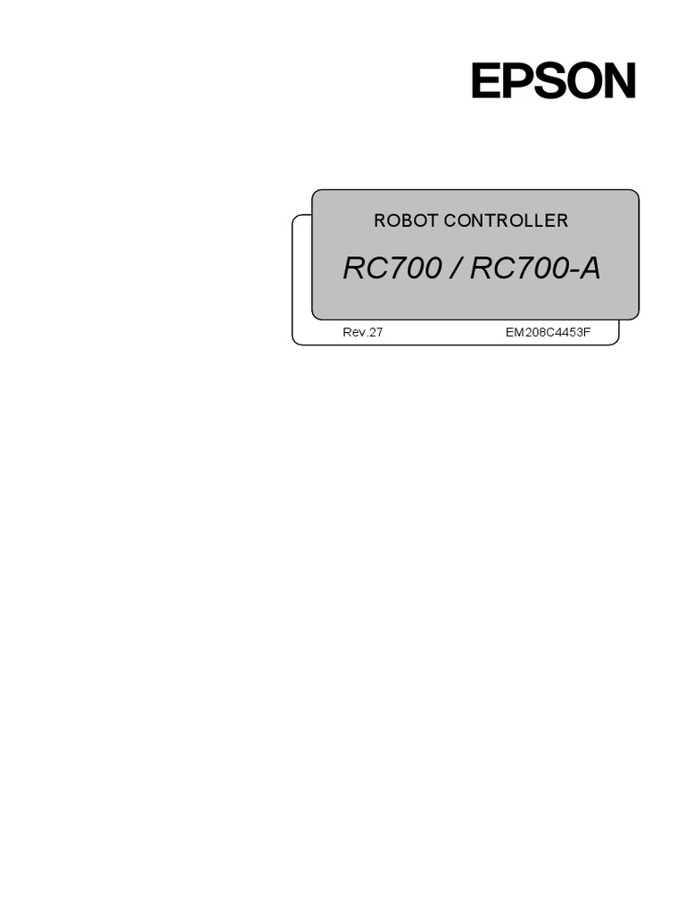 Epson Rc700 Rc700a Controller Manual (r27) | PDF | Electrical