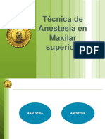 Anestesia en Maxilar Superior