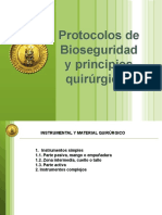 Protocolos de bioseguridad y material quirúrgico