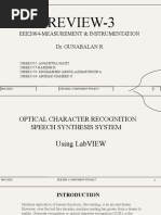 Review-3: Eee2004-Measurement & Instrumentation Dr. Gunabalan R