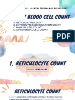 St. Alexius College - Medical Technology Department: Different Blood Cell Count