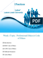 Week 2 (Professional Ethics & Code of Ethics)