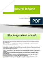 Agricultural Income NAMU