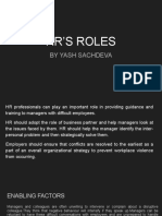 HR'S Roles: by Yash Sachdeva