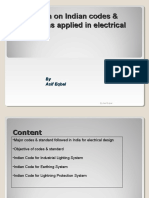 Introduction On Indian Codes & Regulation As Applied in Electrical Design