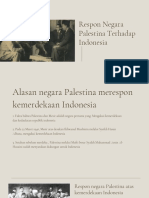 Respon Negara Palestina Terhadap Indonesia