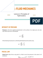 2. Principles of Hydrostatics (CE 023 Fluid Mechanics)