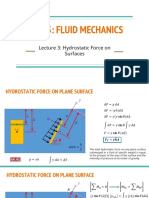 Hydrostatic Force On Surfaces (CE 023 Fluid Mechanics)