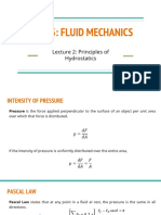 Principles of Hydrostatics (CE 023 Fluid Mechanics)