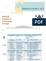 Telephone Directory 2021: National Institute of Technology Srinagar