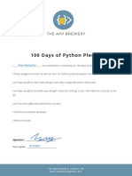 100 Days of Python Pledge: The App Brewery