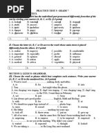 Practice Test 5-Grade 7 Section 1: Phonetics