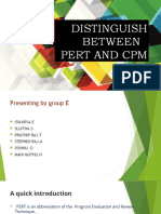 Distinguish Between Pert and CPM