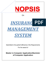 IMS - Insurance Management System Project Synopsis