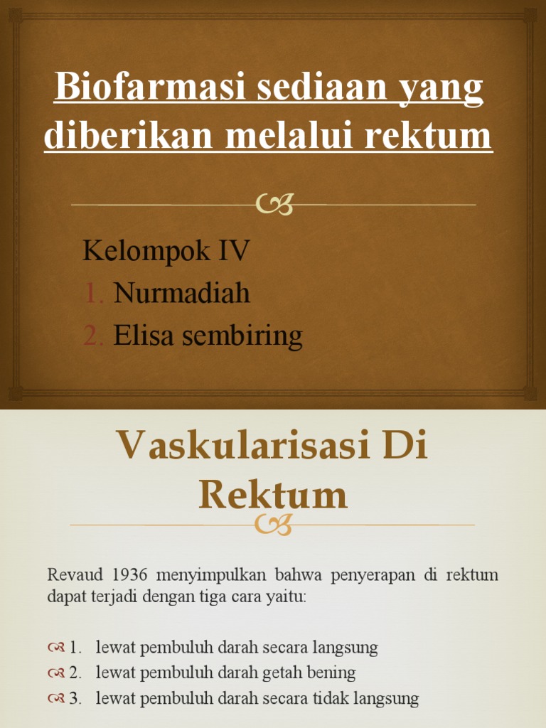 Biofarmasi Obat Rektal: Mekanisme dan Efek | PDF | Kesehatan Holistik