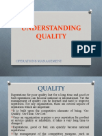 Understanding Quality: Operations Management