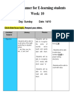 E-Learning Planner Week 8