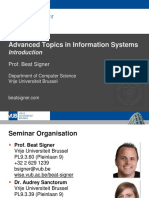 Introduction - Lecture 1 - Advanced Topics in Information Systems (4016792ENR)