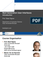 Introduction - Lecture 1 - Next Generation User Interfaces (4018166FNR) 