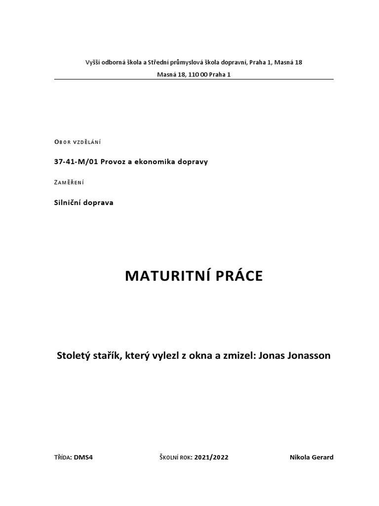 Jonas Jonasson Word PDF