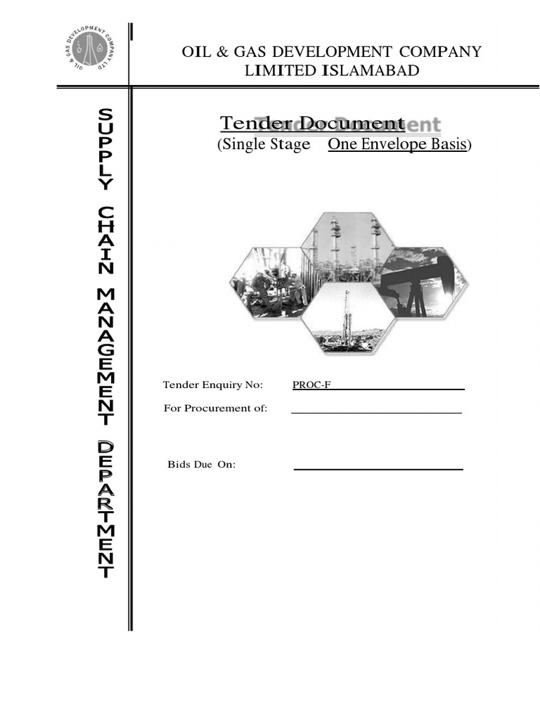 Tender Document For Single Stage One Envelope - 27-10-2020 | PDF ...