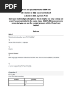 Quizzes For SQL