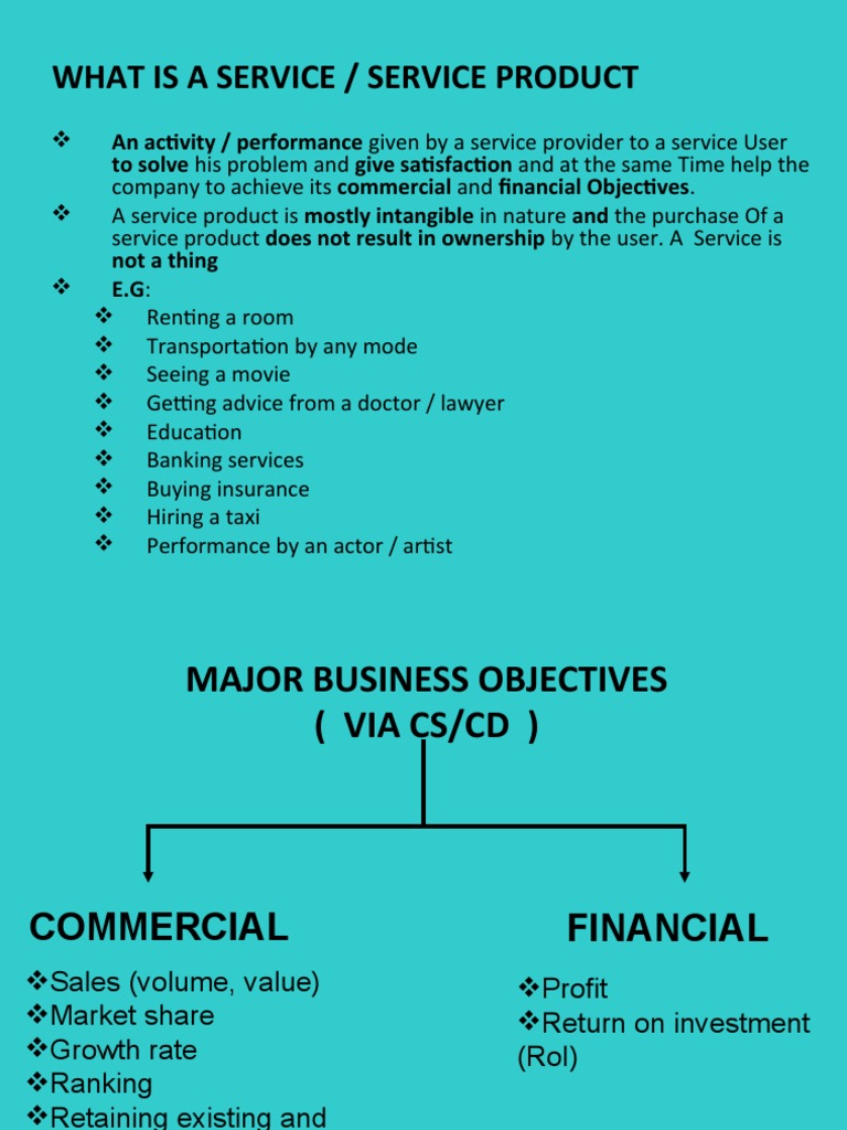 What is a service service product pdf marketing employment