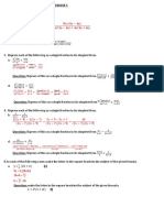 Algebraic Fraction - Revision Exercise 3