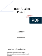 Linear Algebra Part-1: Lectured by C.Nithya, M.E.