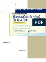 Swot Analysis On Ra 11469: Submitted by