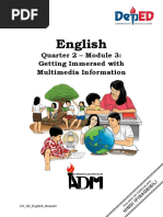 English: Quarter 2 - Module 3: Getting Immersed With Multimedia Information