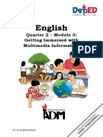 English: Quarter 2 - Module 3: Getting Immersed With Multimedia Information