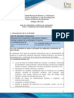 Guía de Actividades y Rúbrica de Evaluación - Unidad 1 - Paso 1 Propuesta Del Modelo Dinámico