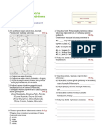 (Test 3) Ameryka Północna I Ameryka Południowa