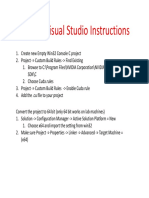 CUDA: Visual Studio Instructions