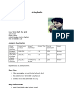 Acting Profile Creation in MS Word