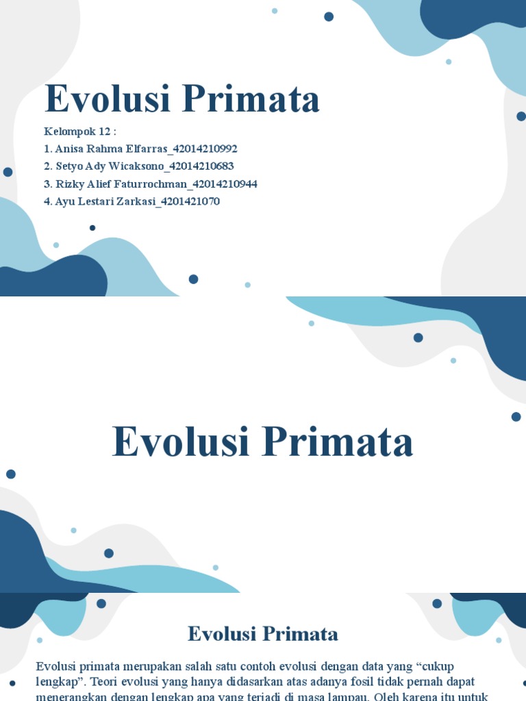 Teori Evolusi Primata | PDF