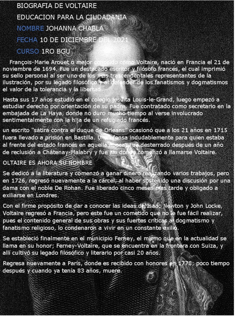 Biografia de Voltaire PDF